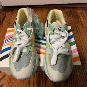 New Balance x Staud Sneakers 
Green Color block 57/40
